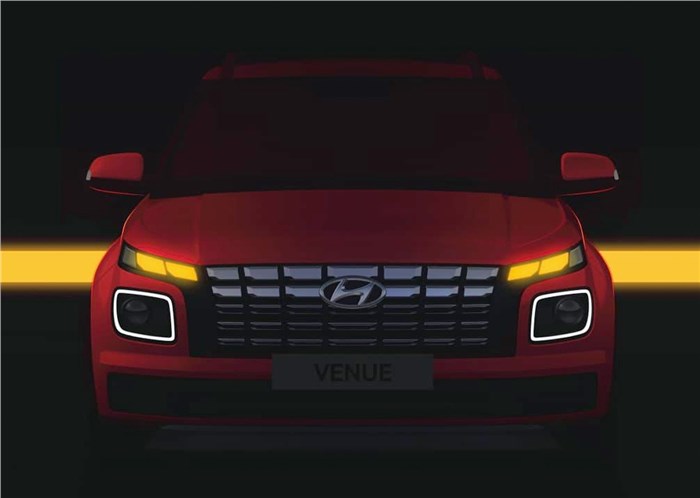 Hyundai Venue facelift front design sketch
